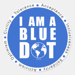 Blue Dot Global Classic Round Sticker