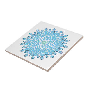 Blue Dot Mandala Tile