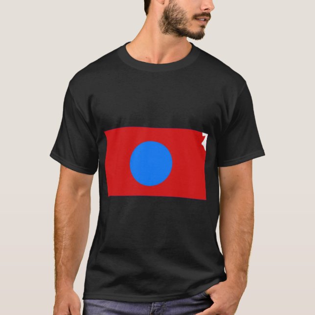 Blue Dot Red State KANSAS T-Shirt (Front)