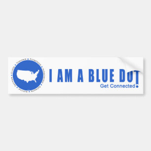 Blue Dot U.S.A. Bumper Sticker