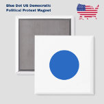 Blue Dot US Democrat Support Anti-Trump Protest Magnet<br><div class="desc">This fridge magnet features a large blue dot, indicating political protest against American President Donald Trump. Initially appearing during the 2024 US Presidential Election as a sign of Democratic support in a red, Republican area, it is now popping up nationwide in protest of the administration, as a message to resist...</div>