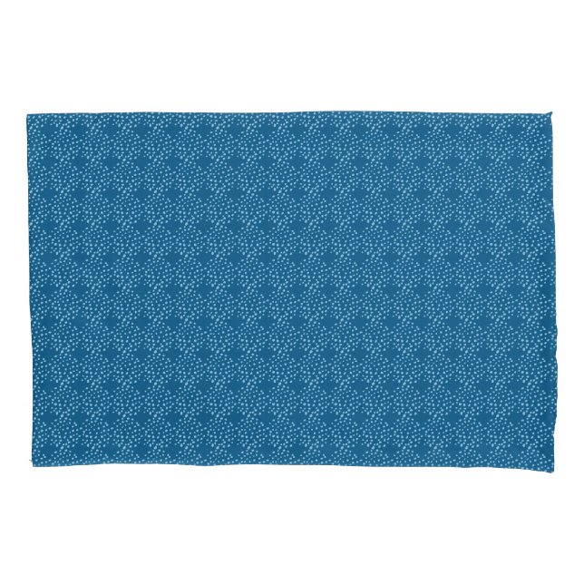Blue Dots and Circles Sweet Fun  Pillowcase (Front)