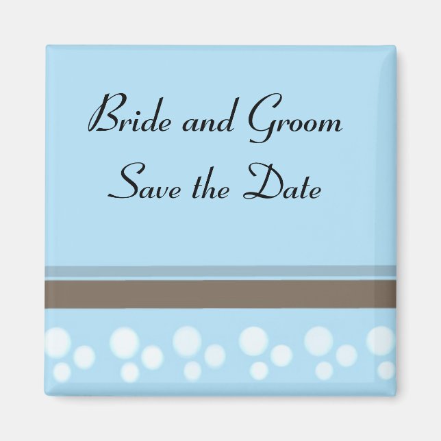 Blue Dots and Stripes Magnet (Front)