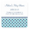 Blue Dots Baby Shower Favour Stickers