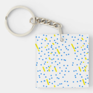 Blue Dots Key Ring