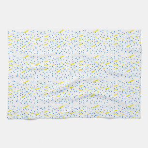 Blue Dots Meteor Shower Tea Towel