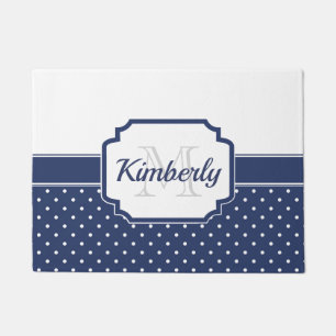 Blue Dots Pattern Doormat