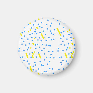 Blue Dots Wishing Star Meteor Magnet