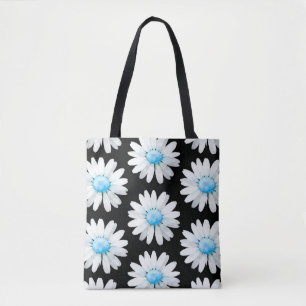 Blue Dotted Daisy's Tote Bag