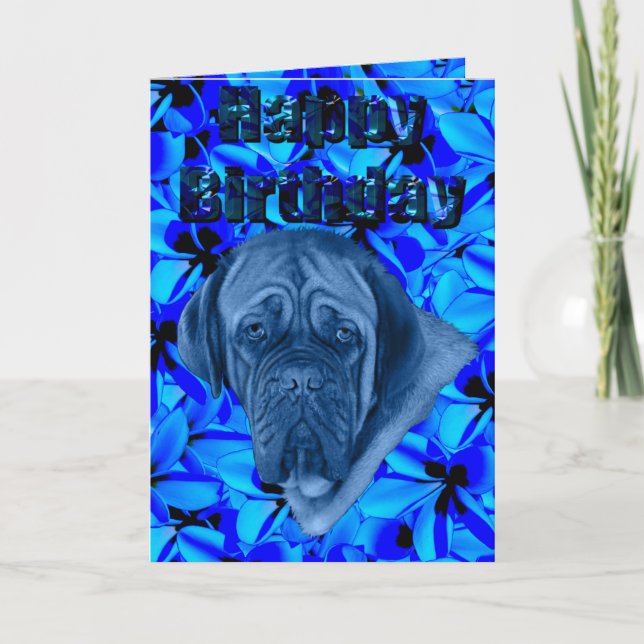 Blue Douge De Boudreaux Birthday Card, Card (Front)