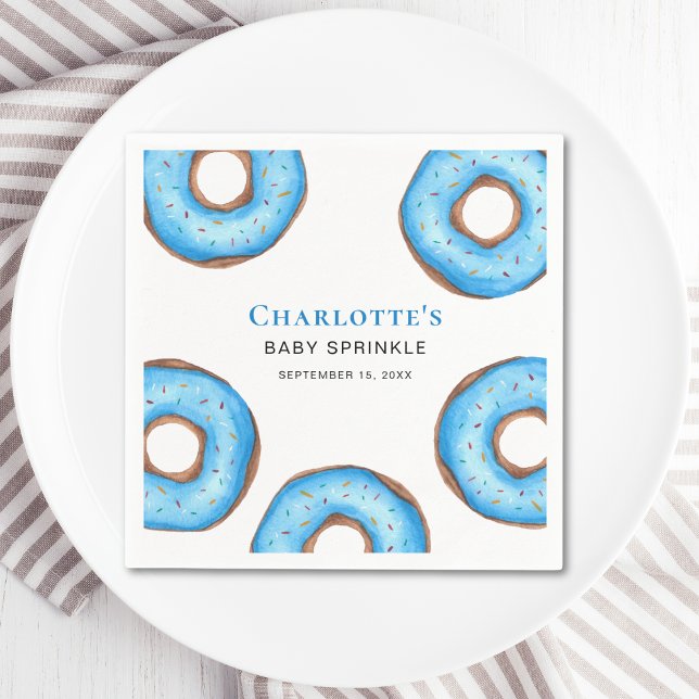 Blue Doughnut Baby Sprinkle Napkin (Creator Uploaded)