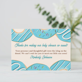 Blue Doughnut Delight  Thank You Card