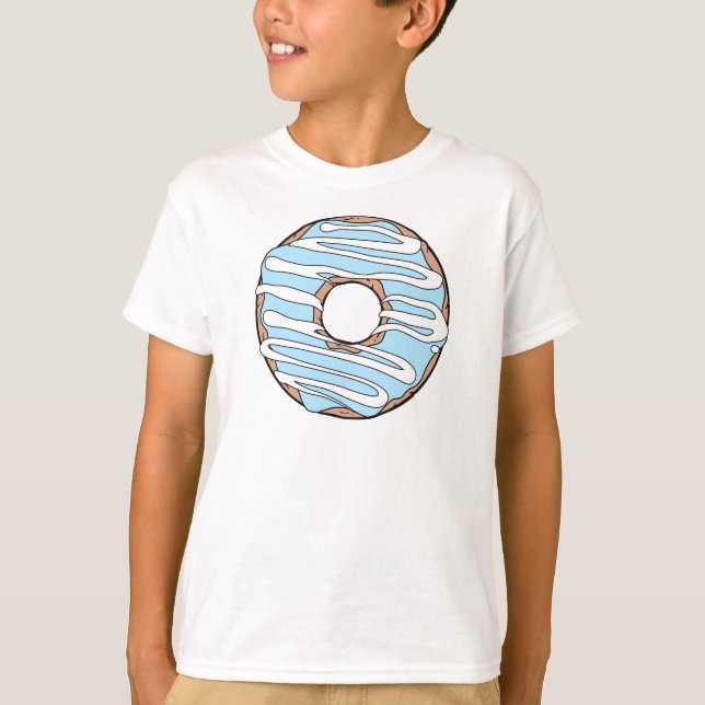 Blue Doughnut, Doughnut, Glaze, Icing, Frosting T-Shirt (Front)