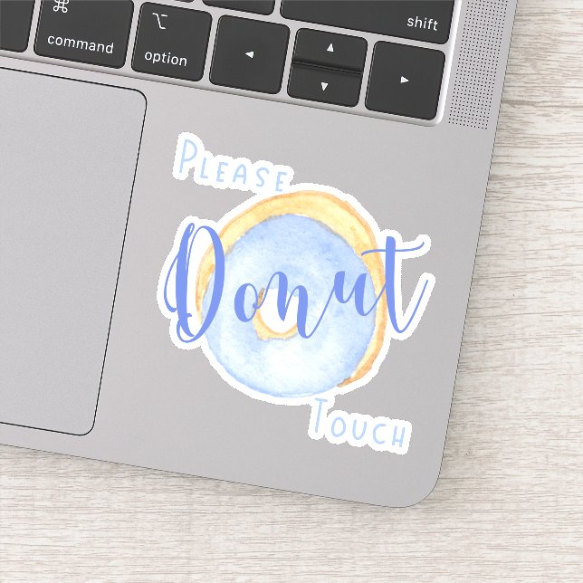 Blue Doughnut Funny Please Do Not Touch (Detail)