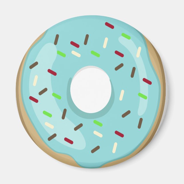 Blue Doughnut Magnet (Front)