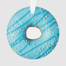 Blue Doughnut Printed Acrylic Ornament