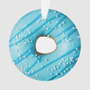 Blue Doughnut Printed Acrylic Ornament
