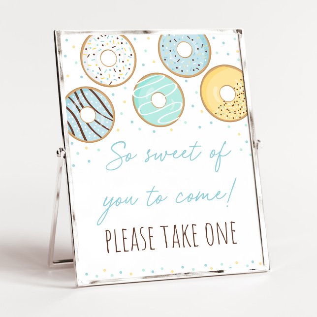 Blue Doughnut So Sweet Birthday Sign (Creator Uploaded)