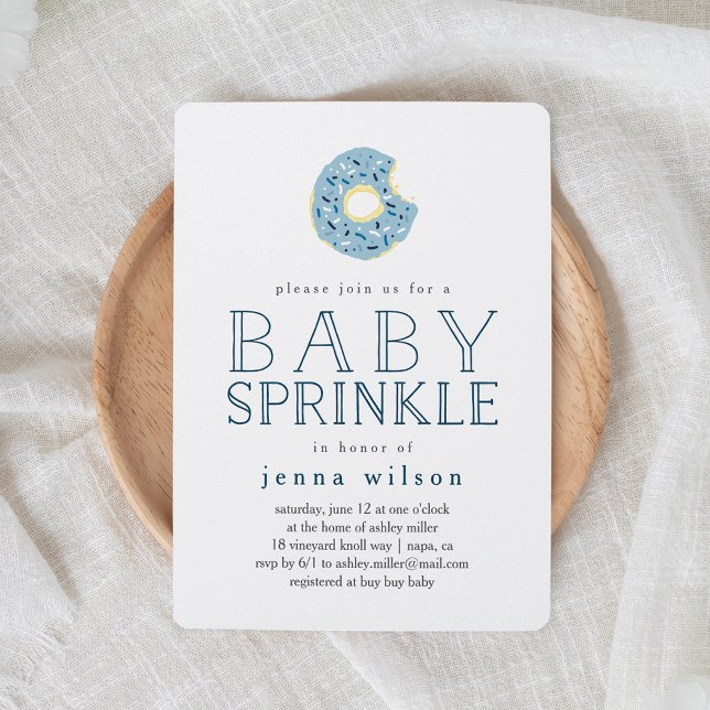 Blue Doughnut Sprinkles | Baby Sprinkle Invitation (Creator Uploaded)