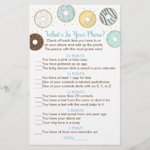 Blue Doughnut What's In Your Phone Shower Game