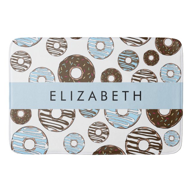 Blue Doughnuts, Brown Doughnuts, Sprinkles, Your N Bath Mat (Front)
