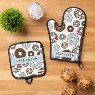 Blue Doughnuts, Brown Doughnuts, Sprinkles, Your N Oven Mitt & Pot Holder Set