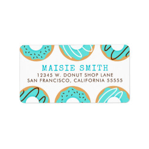 Blue Doughnuts Label