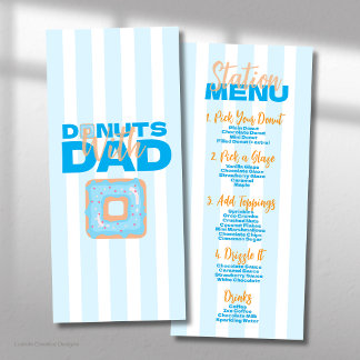 Blue Doughnuts With Dad For Father's Day Celebrati Menu