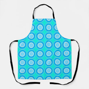 Blue Doughnuts With Filling On Turquoise Apron