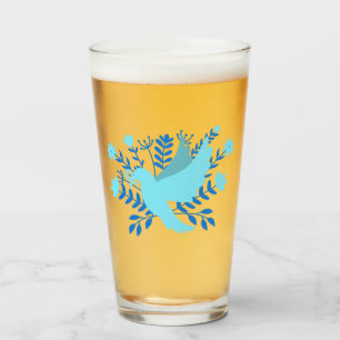 Blue dove of Peace Glass