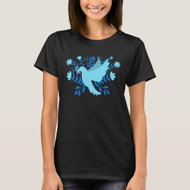 Blue Dove of Peace T-Shirt (Front)
