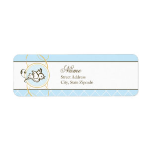 Blue Dove Return Address Label
