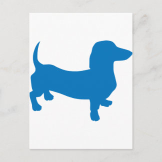 Blue Doxie, Dachshund Postcard