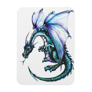 Blue Dragon 3"x4" Photo Magnet