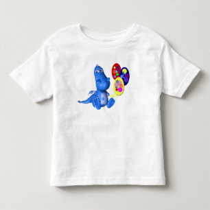 Blue Dragon And Balloons Cute Toddler T-Shirt