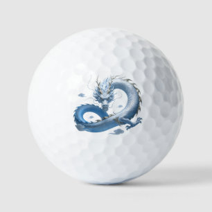 Blue Dragon Art Mythical Fantasy Aesthetic Ori Golf Balls