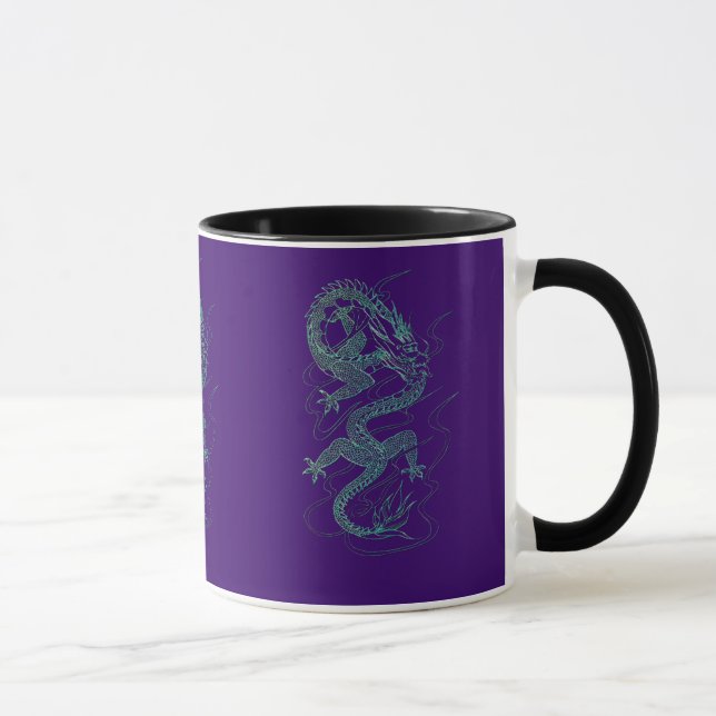 Blue Dragon Asian Art Design Mug (Right)