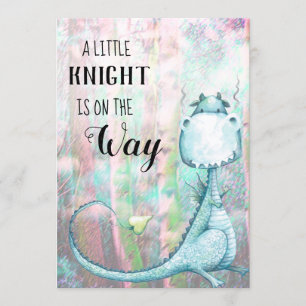 *~* Blue Dragon Baby Boy Baby Shower Invitation