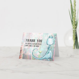 *~* Blue Dragon Baby Boy Shower Thank You Card