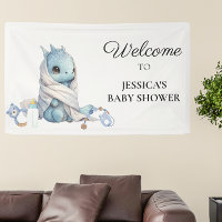 Blue Dragon Baby Shower Thank you