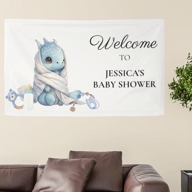 Blue Dragon Baby Shower Thank you Banner (Creator Uploaded)
