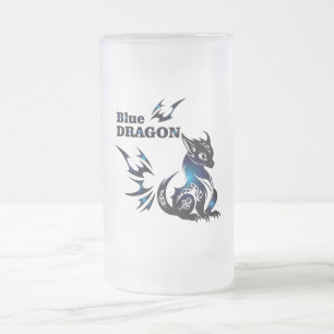 Blue Dragon Beer Glass Frosted Glass Beer Mug