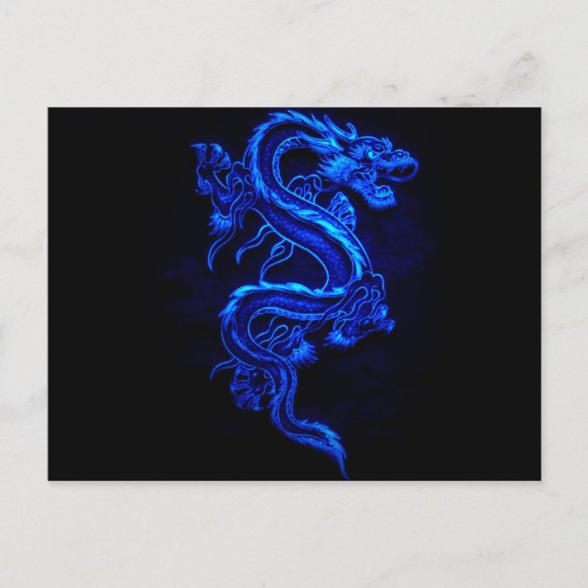 blue-dragon-black-fire postcard (Front)