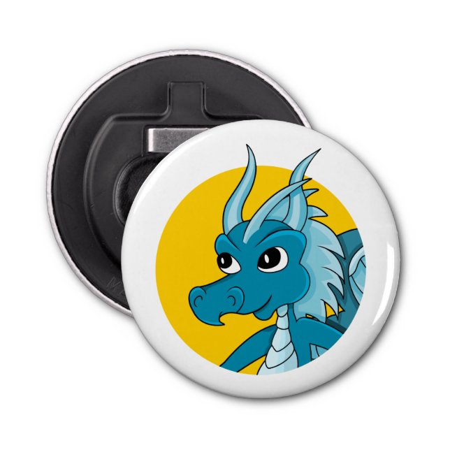 Blue dragon cartoon bottle opener (Front)
