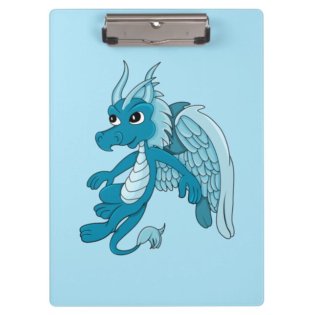 Blue dragon cartoon  clipboard (Front)
