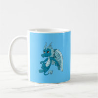Blue Dragon Cartoon Coffee Mug