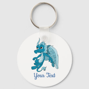 Blue Dragon Cartoon Keychain