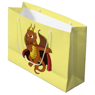 Blue Dragon Cartoon Large Gift Bag