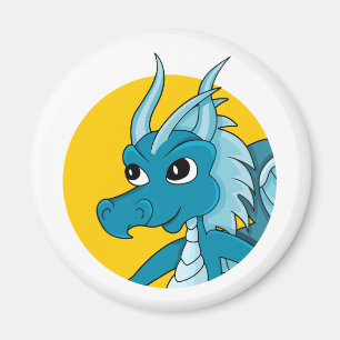 Blue dragon cartoon magnet