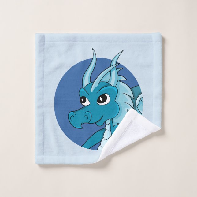 Blue dragon cartoon wash cloth (Wash Cloth)